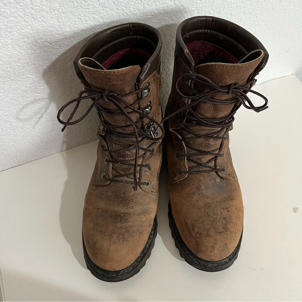 Cabela's Brown Leather Work Boots Thinsulate Goretex & Goodyear Outsoles 9.5 D